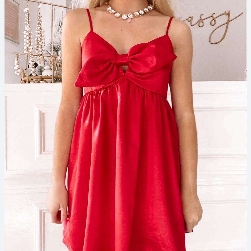 Sassy Shortcake Satin Red Dress Women’s Size Small